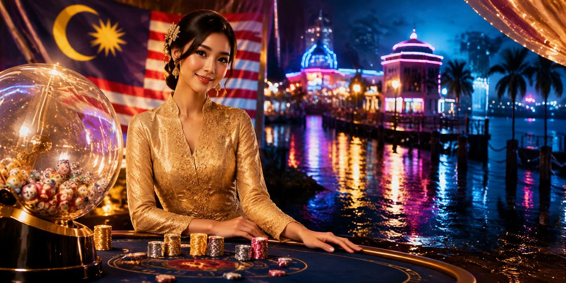 Pengguna ormastoto menyemak tiket loteri digital bernuansa kebaya tradisional Malaysia